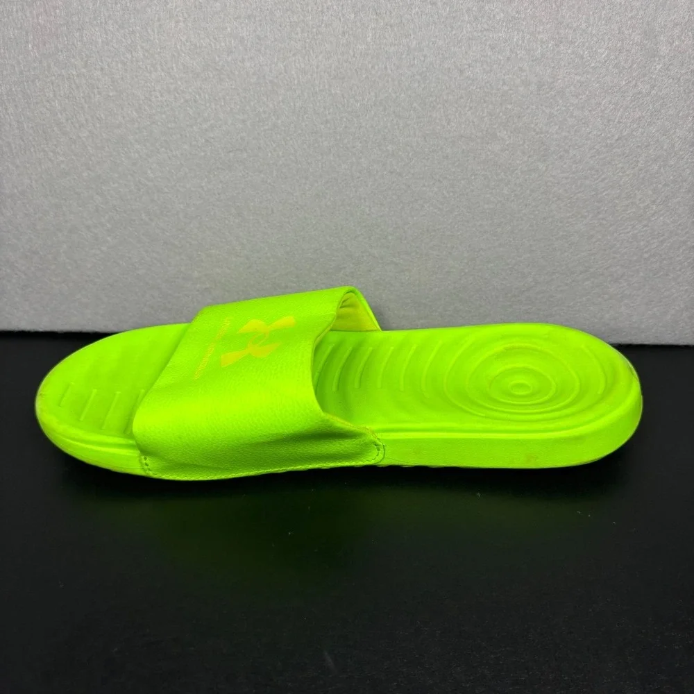Under Armour Ansa Fixed Men's Slide Sandals Size 9 Neon Hyper Green 3023761-300